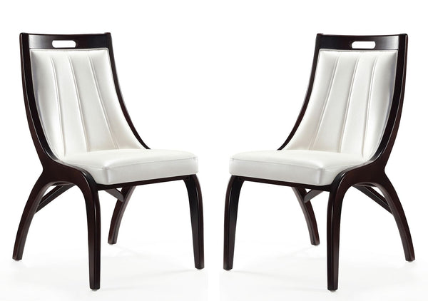 Manhattan Comfort Danube Traditional Dining Chair - Set of 2 Pearl White DC024-PW