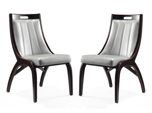 Manhattan Comfort Danube Traditional Dining Chair - Set of 2 Silver DC024-SV