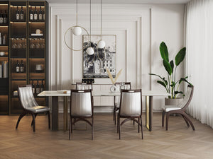 Manhattan Comfort Danube Traditional Dining Chair - Set of 2 Silver DC024-SV