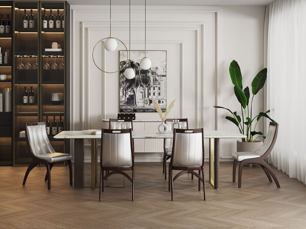 Manhattan Comfort Danube Traditional Dining Chair - Set of 2 Silver DC024-SV