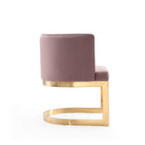 Aura Dining Chair in Blush and Polished Brass DC026-BH Manhattan Comfort