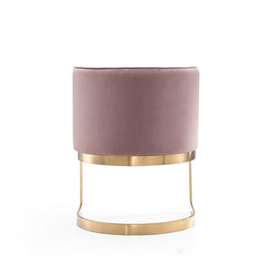 Aura Dining Chair in Blush and Polished Brass DC026-BH Manhattan Comfort