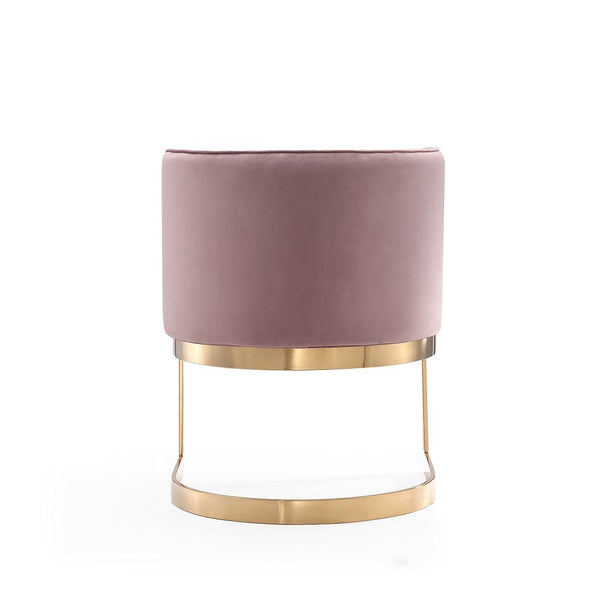 Aura Dining Chair in Blush and Polished Brass DC026-BH Manhattan Comfort