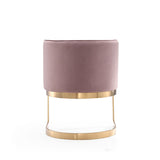 Aura Dining Chair in Blush and Polished Brass DC026-BH Manhattan Comfort