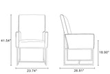 Manhattan Comfort Element Modern Dining Chair Champagne DC029-OM