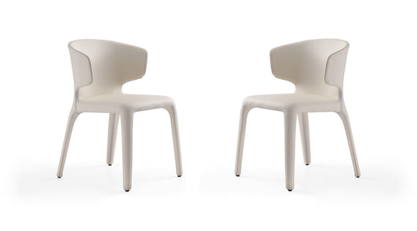 Manhattan Comfort Conrad Mid-Century Modern Dining Chair Cream DC031-CR