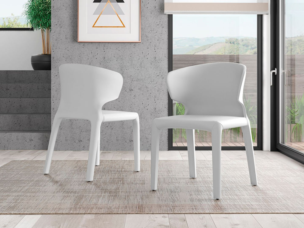 Manhattan Comfort Conrad Mid-Century Modern Dining Chair Cream DC031-CR