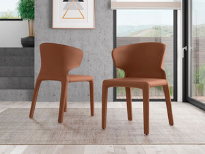 Manhattan Comfort Conrad Mid-Century Modern Dining Chair Saddle DC031-SA