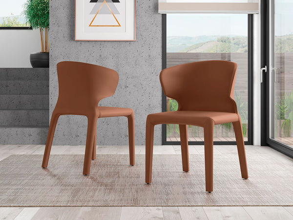 Manhattan Comfort Conrad Mid-Century Modern Dining Chair Saddle DC031-SA
