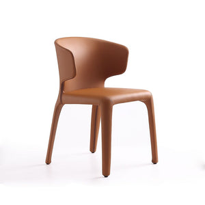 Manhattan Comfort Conrad Mid-Century Modern Dining Chair Saddle DC031-SA