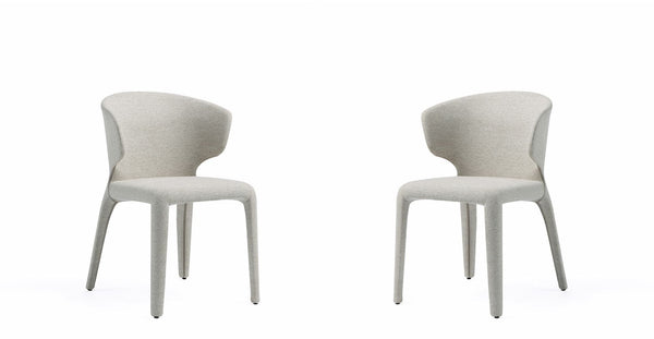 Manhattan Comfort Conrad Mid-Century Modern Dining Chairs - Set of 2 Wheat DC031-WWT