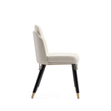 Estelle Dining Chair in Cream and Black DC042-CR Manhattan Comfort