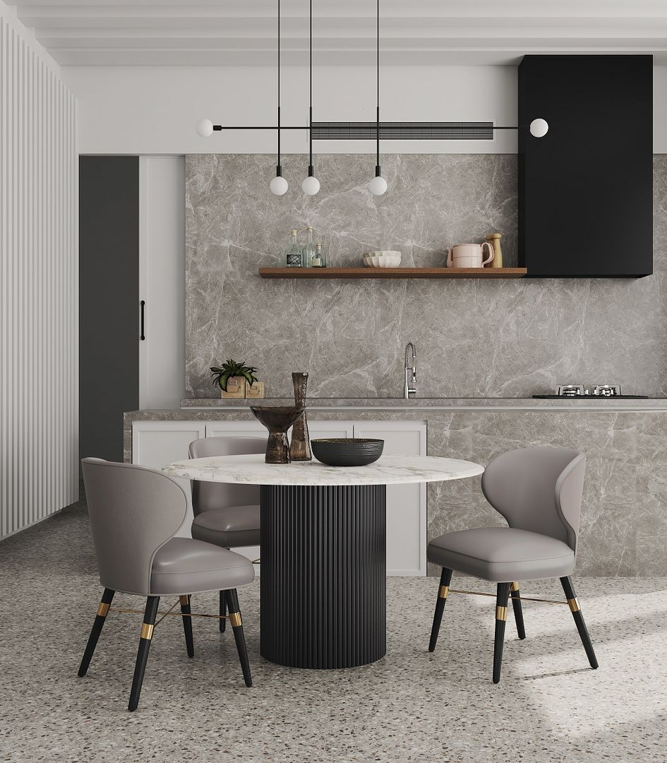 Manhattan Comfort Strine Modern Dining Chair Dark Taupe DC045-DT