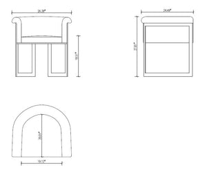 Manhattan Comfort Corso Modern Dining Chair Tan DC046-CL