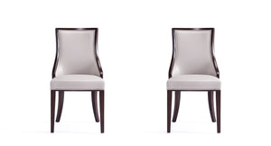 Manhattan Comfort Grand Traditional Dining Chairs - Set of 2 Light Grey DC048-LG