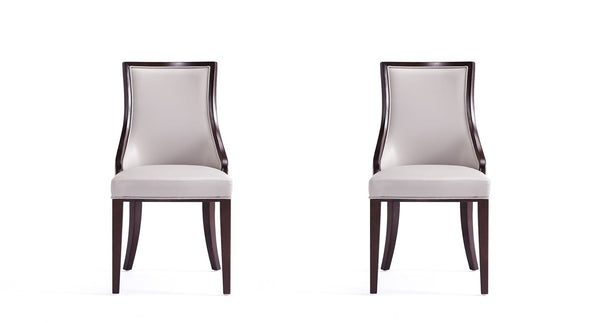 Manhattan Comfort Grand Traditional Dining Chairs - Set of 2 Light Grey DC048-LG