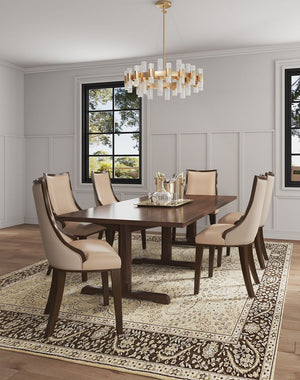 Manhattan Comfort Grand Traditional Dining Chairs - Set of 2 Tan DC048-TN