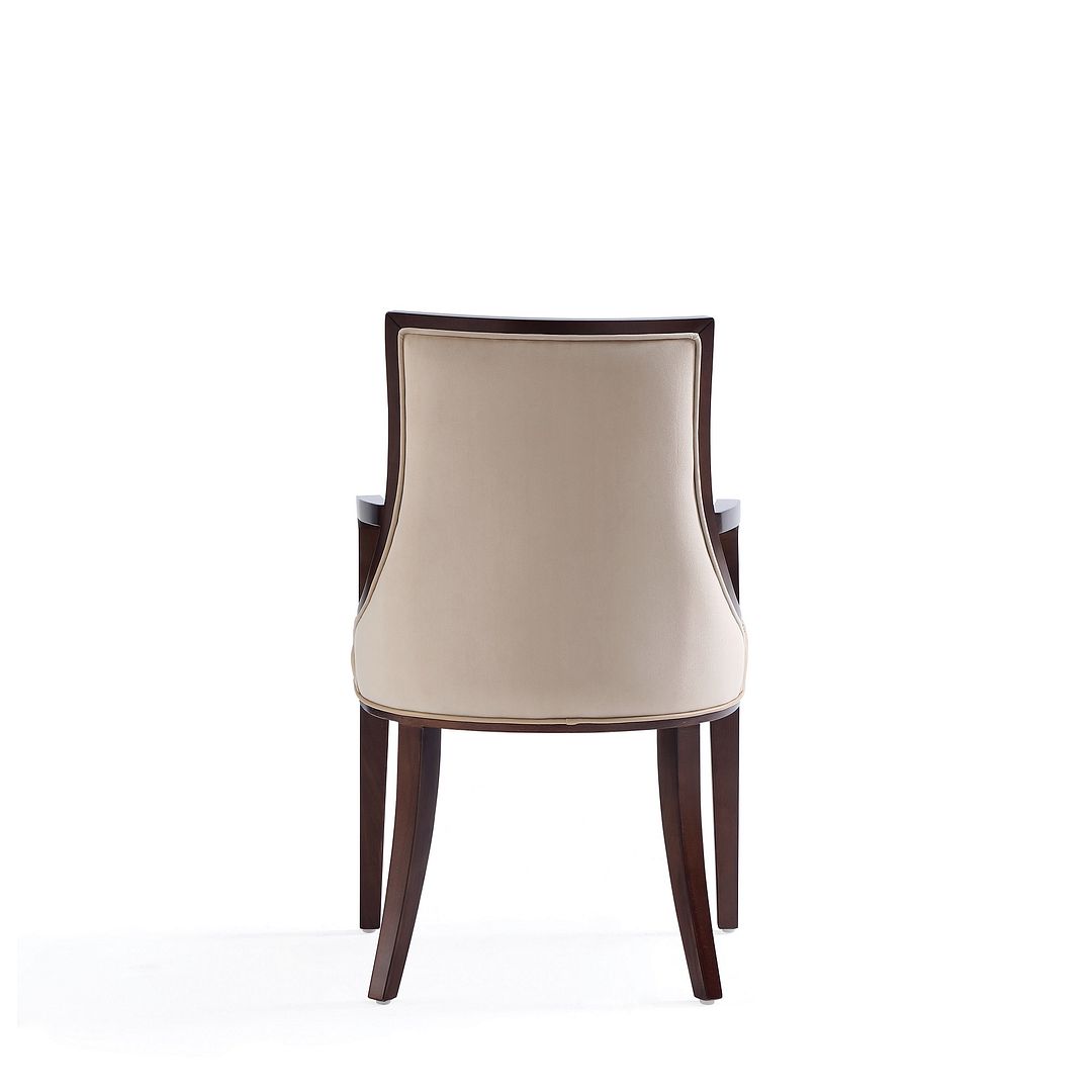 Manhattan Comfort Grand Faux Leather Dining Armchair in Tan - Thumbnail 3