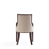 Grand Faux Leather Dining Armchair in Tan with Beech Wood Frame DC048AR-TN Manhattan Comfort