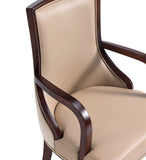 Grand Faux Leather Dining Armchair in Tan with Beech Wood Frame DC048AR-TN Manhattan Comfort