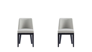 Gansevoort Faux Leather Dining Chair in Stone Grey - Set of 2 DC051-ST Manhattan Comfort