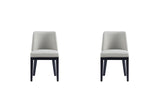 Gansevoort Faux Leather Dining Chair in Stone Grey - Set of 2 DC051-ST Manhattan Comfort