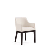 Gansevoort Faux Leather Dining Armchair in Cream DC051AR-CR Manhattan Comfort