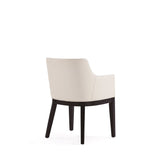 Gansevoort Faux Leather Dining Armchair in Cream DC051AR-CR Manhattan Comfort