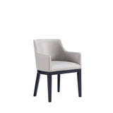 Gansevoort Faux Leather Dining Armchair in Light Grey DC051AR-LG Manhattan Comfort