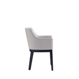 Gansevoort Faux Leather Dining Armchair in Light Grey DC051AR-LG Manhattan Comfort