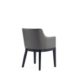 Gansevoort Faux Leather Dining Armchair in Pebble Grey DC051AR-PE Manhattan Comfort