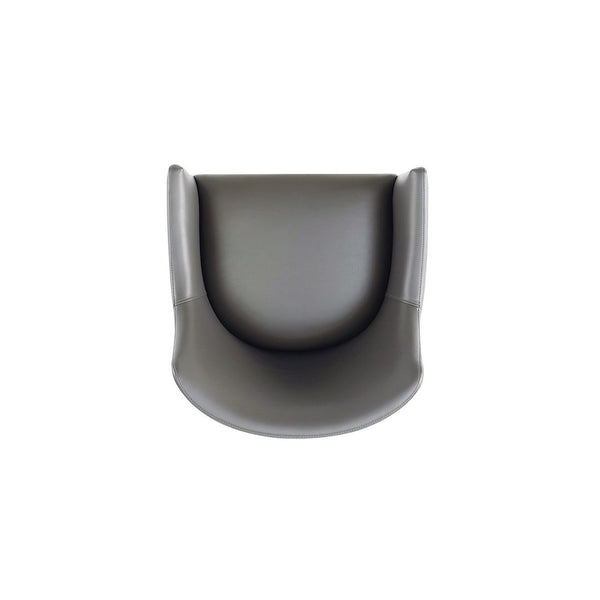 Gansevoort Faux Leather Dining Armchair in Pebble Grey DC051AR-PE Manhattan Comfort