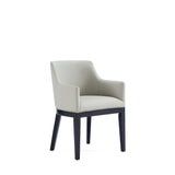 Gansevoort Faux Leather Dining Armchair in Stone Grey DC051AR-ST Manhattan Comfort