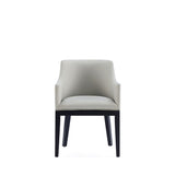 Gansevoort Faux Leather Dining Armchair in Stone Grey DC051AR-ST Manhattan Comfort