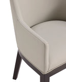 Gansevoort Faux Leather Dining Armchair in Stone Grey DC051AR-ST Manhattan Comfort