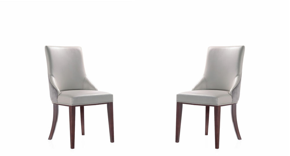 Manhattan Comfort Shubert Modern Dining Chairs - Set of 2 Light Grey DC055-LG