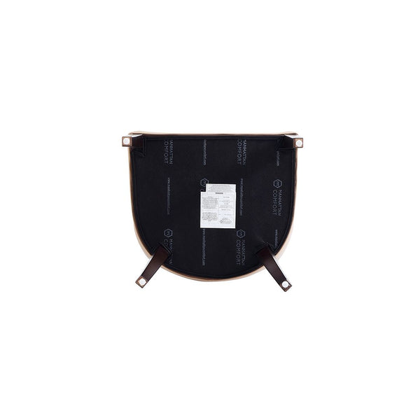 Shubert Faux Leather and Velvet Dining Armchair in Tan DC055AR-TN Manhattan Comfort