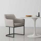 Manhattan Comfort Serena Modern Dining Armchair Light Grey DC056AR-LG