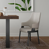 Kara Dining Arm Chair in Light Grey DC057AR-LG Manhattan Comfort