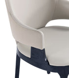 Kara Dining Arm Chair in Light Grey DC057AR-LG Manhattan Comfort