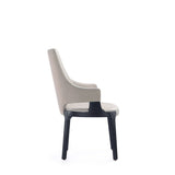 Kara Dining Arm Chair in Light Grey DC057AR-LG Manhattan Comfort