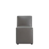 Anna Square Faux Leather Dining Chair in Pewter DC058-PE Manhattan Comfort