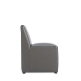 Anna Square Faux Leather Dining Chair in Pewter DC058-PE Manhattan Comfort