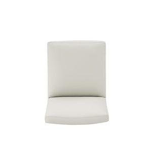 Anna Square Faux Leather Dining Chair in Light Stone Grey DC058-ST Manhattan Comfort