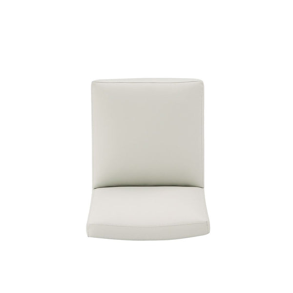 Anna Square Faux Leather Dining Chair in Light Stone Grey DC058-ST Manhattan Comfort