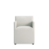 Anna Square Faux Leather Dining Armchair in Light Stone Grey DC058AR-ST Manhattan Comfort