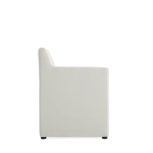 Anna Square Faux Leather Dining Armchair in Light Stone Grey DC058AR-ST Manhattan Comfort