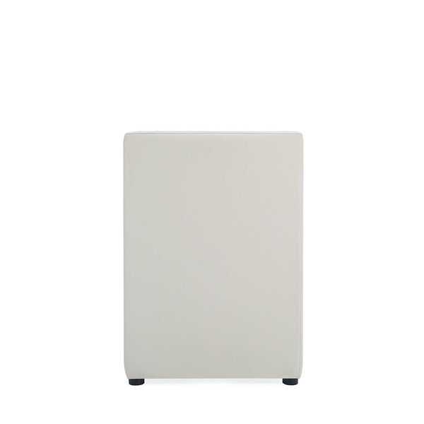 Anna Square Faux Leather Dining Armchair in Light Stone Grey DC058AR-ST Manhattan Comfort