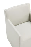 Anna Square Faux Leather Dining Armchair in Light Stone Grey DC058AR-ST Manhattan Comfort