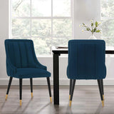 Manhattan Comfort Eda Modern Dining Chair Midnight Blue DC073-BL